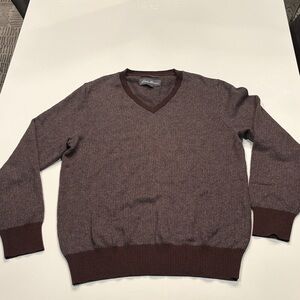 Eddie Bauer Men's Chocolate V-Neck Sweater
